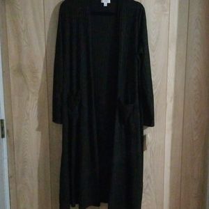 Lularoe Sarah drk Forest Green Liteweight DusterXL